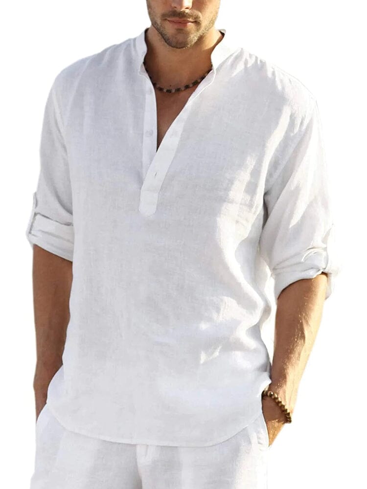 Camisa de mezcla de lino ALBI - Camisas - foto principal