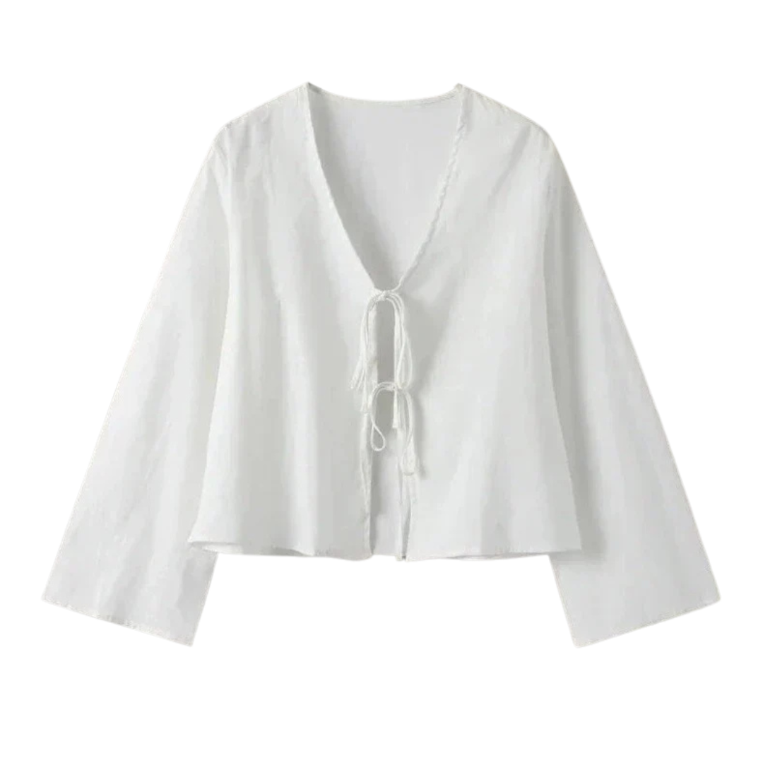 ALBI | Blusa elegante cierre de lazos