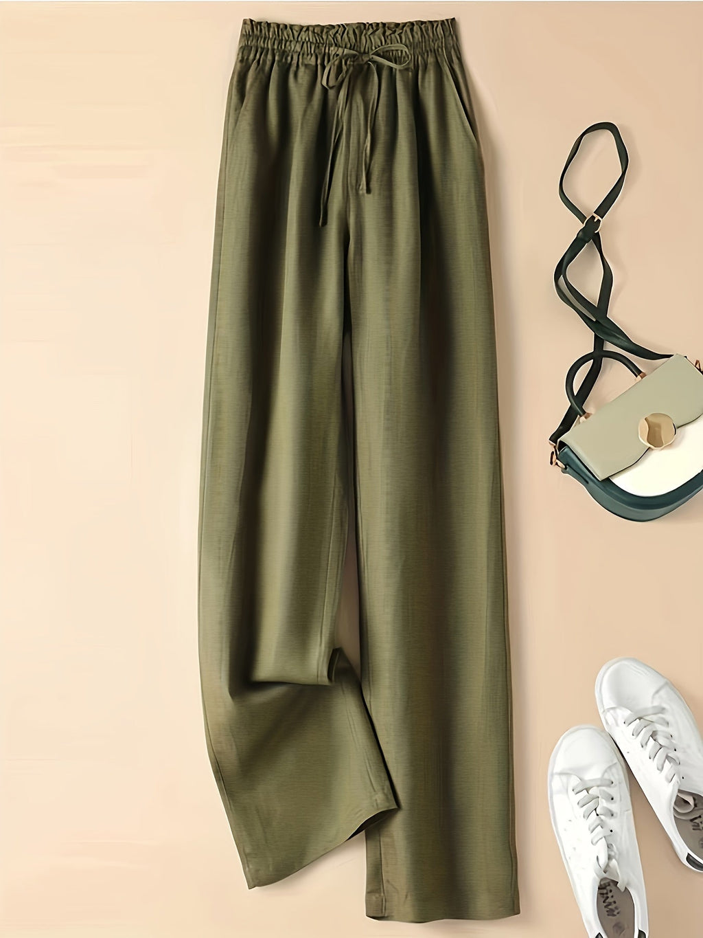 ALBI | Pantalones de lino de cintura alta: ligeros y transpirables