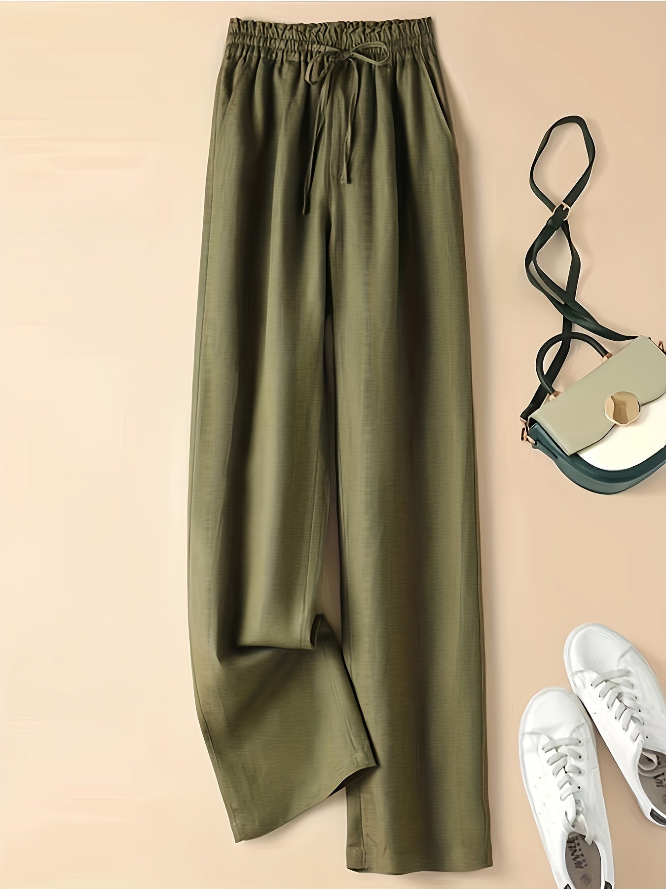 ALBI | Pantalones de lino de cintura alta: ligeros y transpirables