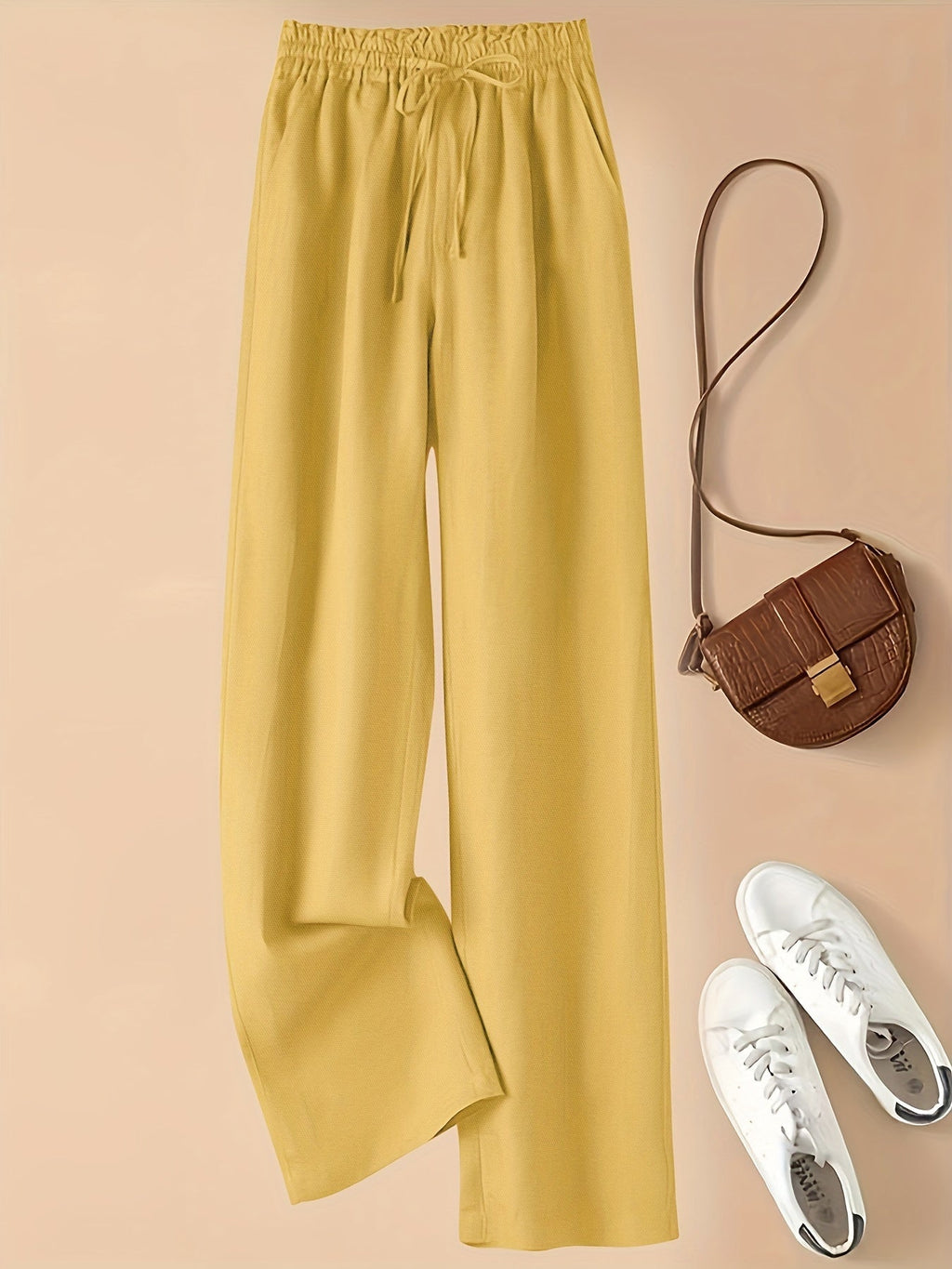 Pantalones de lino de cintura alta: ligeros y transpirables ALBI - imagen 19