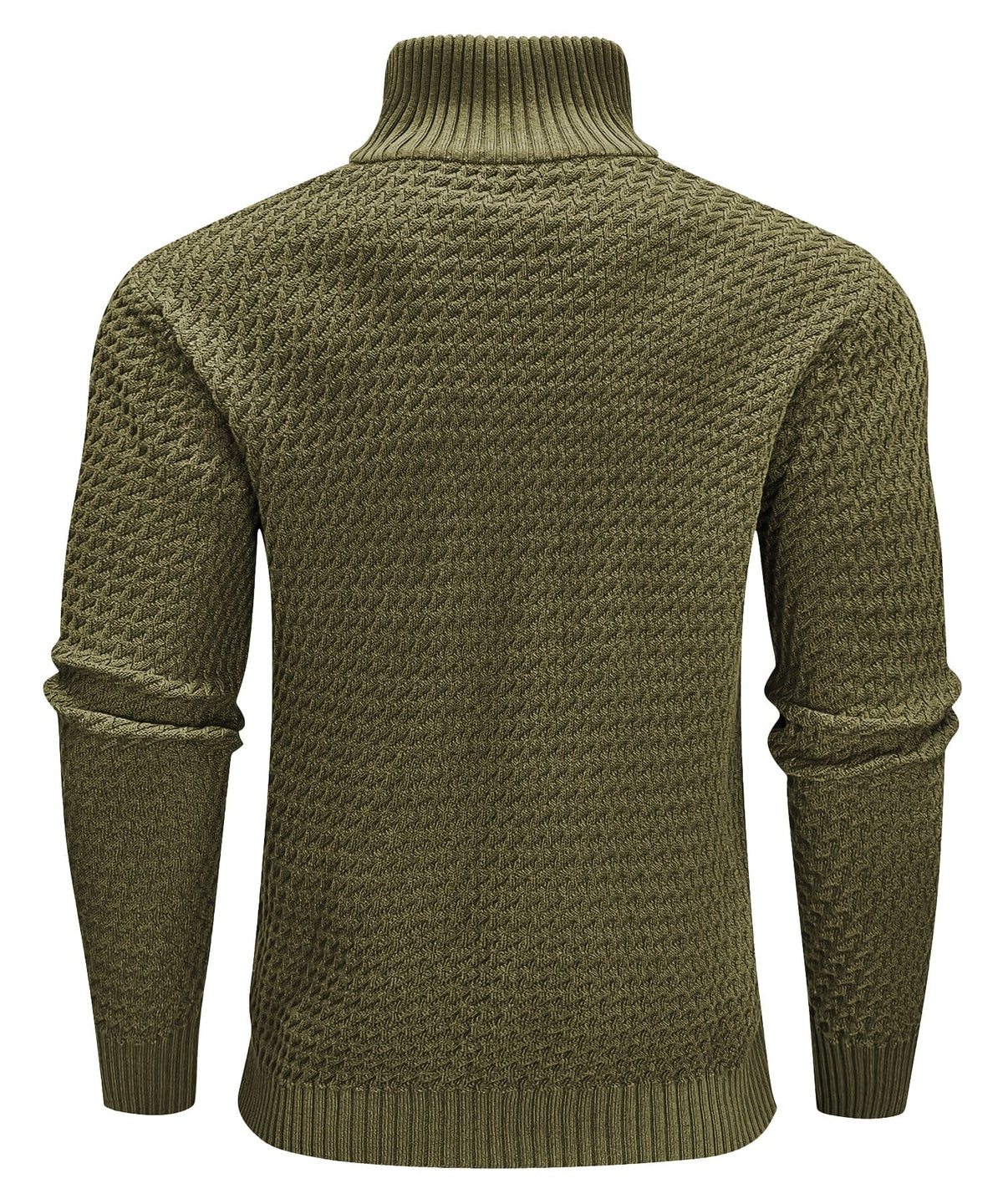Jersey de cuello alto con cremallera ALBI - color verde - imagen 14
