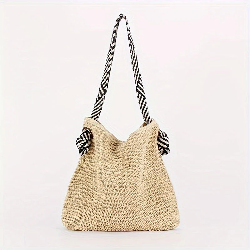 ALBI | Bolso tote boho tejido – Bolso informal de playa y para diario