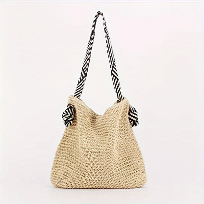 ALBI | Bolso tote boho tejido – Bolso informal de playa y para diario