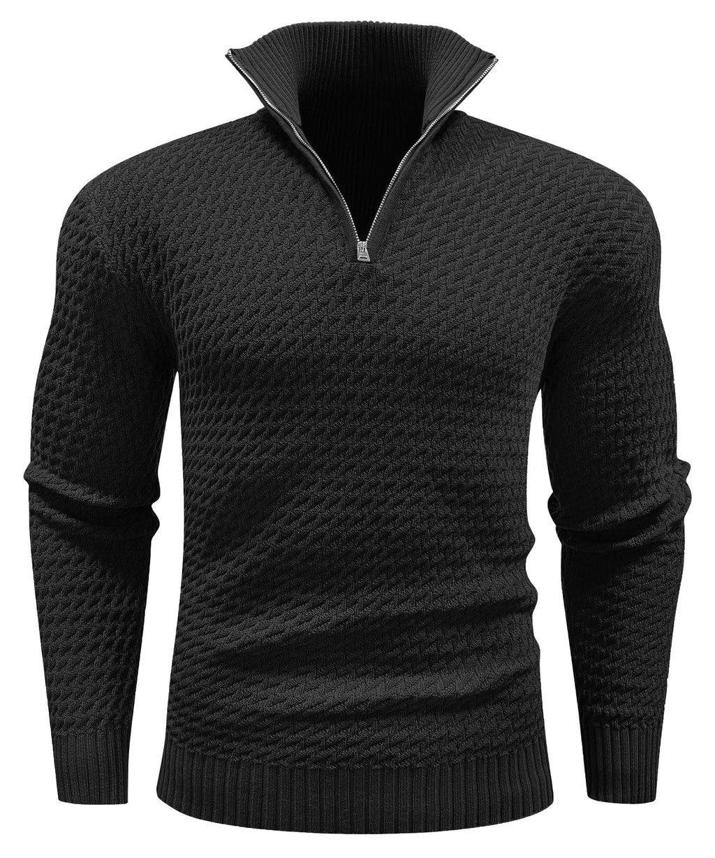 Jersey de cuello alto con cremallera ALBI - color negro - foto principal