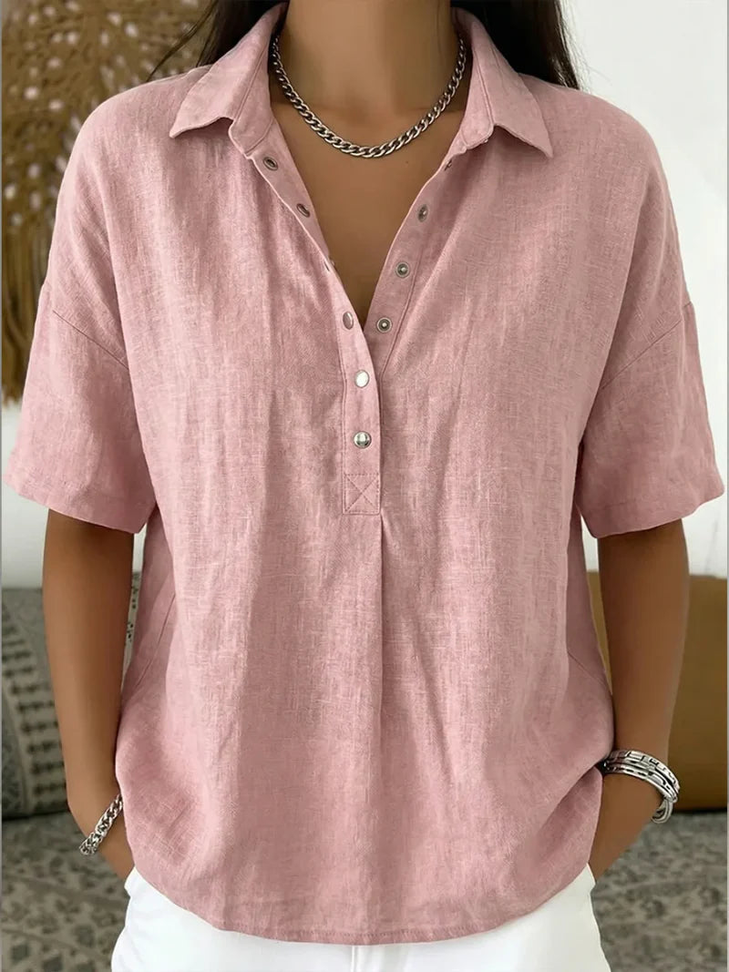 Blusa con cuello de botones ALBI - Blusas - imagen 8