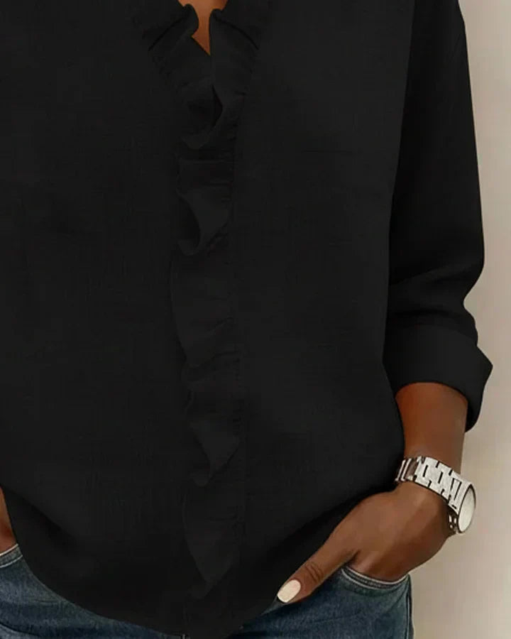 Blusa elegante con volantes ligeros ALBI - Blusas - imagen 17
