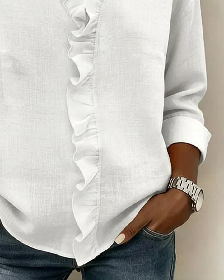 Blusa elegante con volantes ligeros ALBI - Blusas - imagen 19