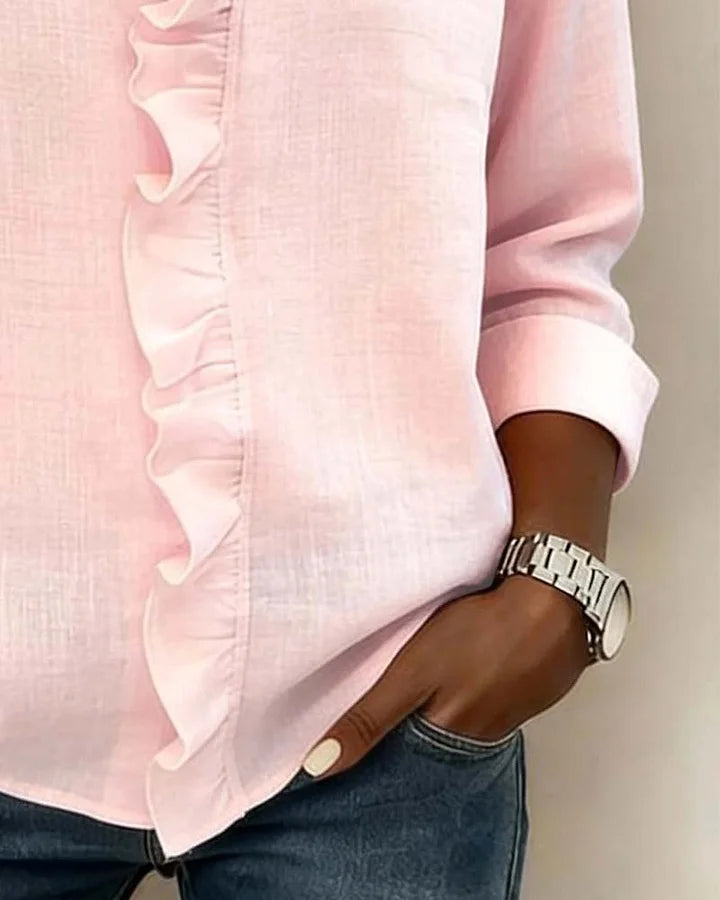 ALBI | Blusa elegante con volantes ligeros