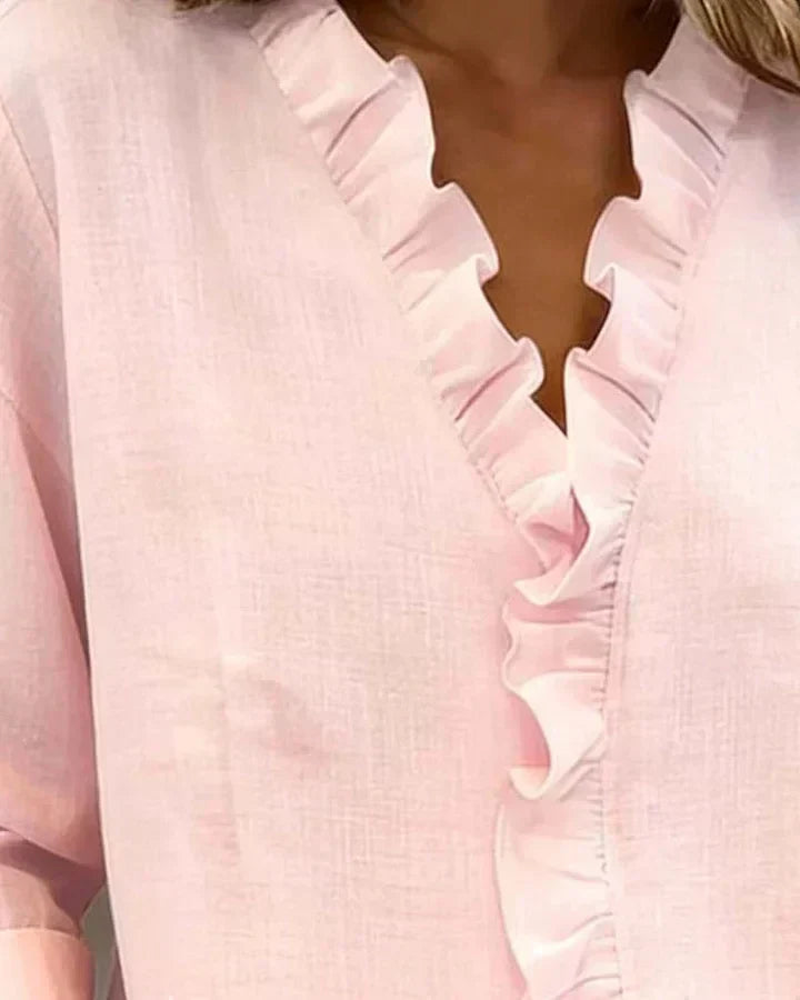 Blusa elegante con volantes ligeros ALBI - Blusas - imagen 20