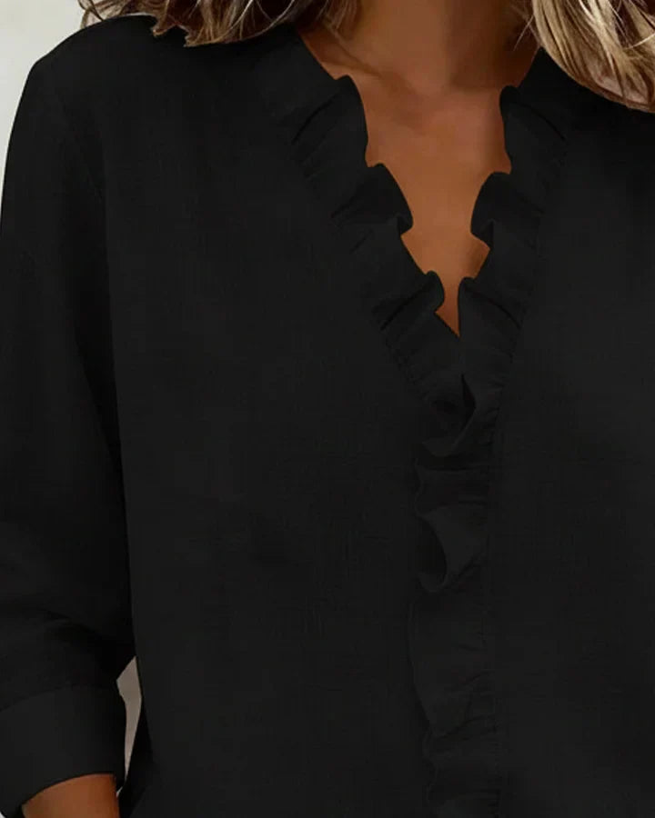 Blusa elegante con volantes ligeros ALBI - Blusas - imagen 16