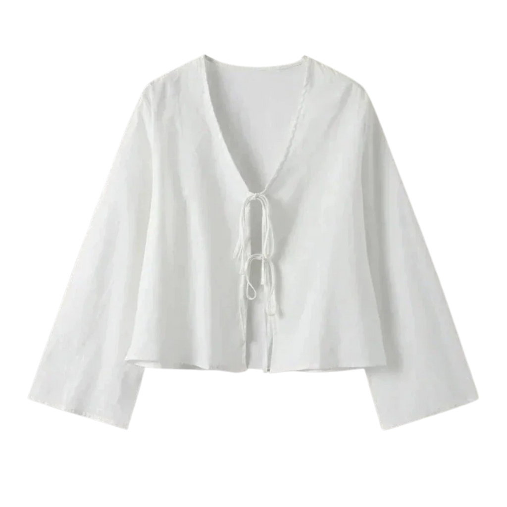 Blusa elegante cierre de lazos ALBI - Blusas - imagen 8