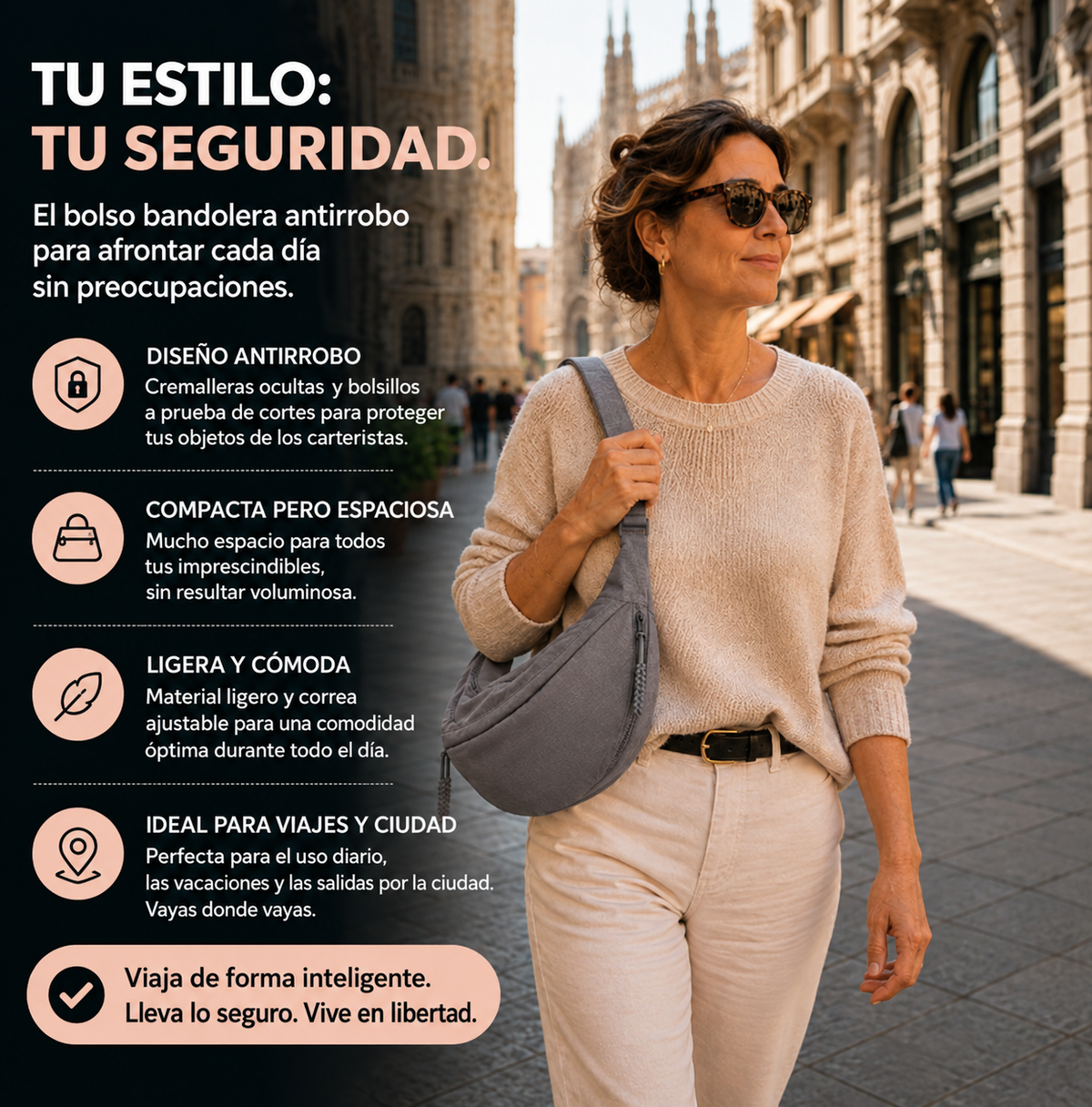 Chiara | Bolso de hombro gris