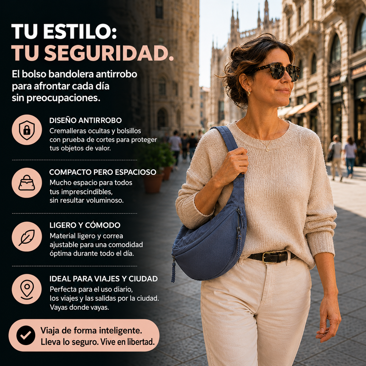 Mara | Bolso de hombro azul