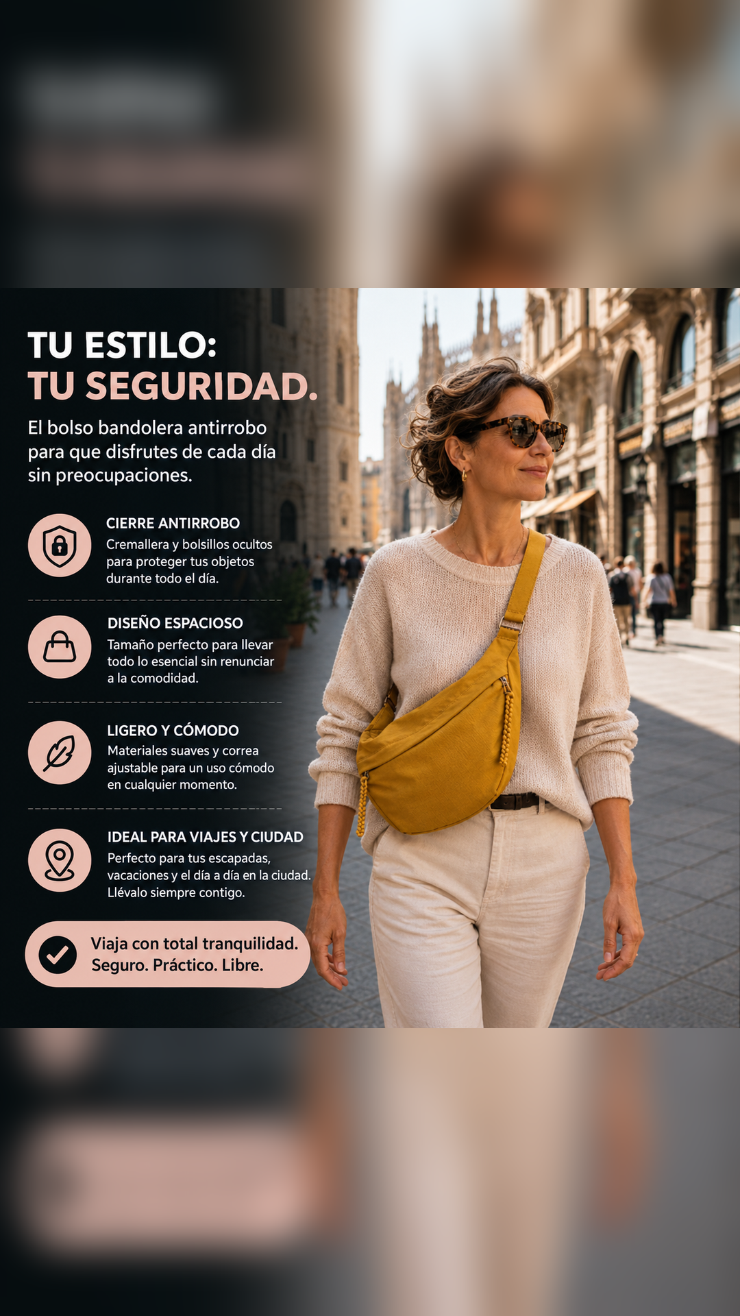 Luce | Bolso de hombro color ocre