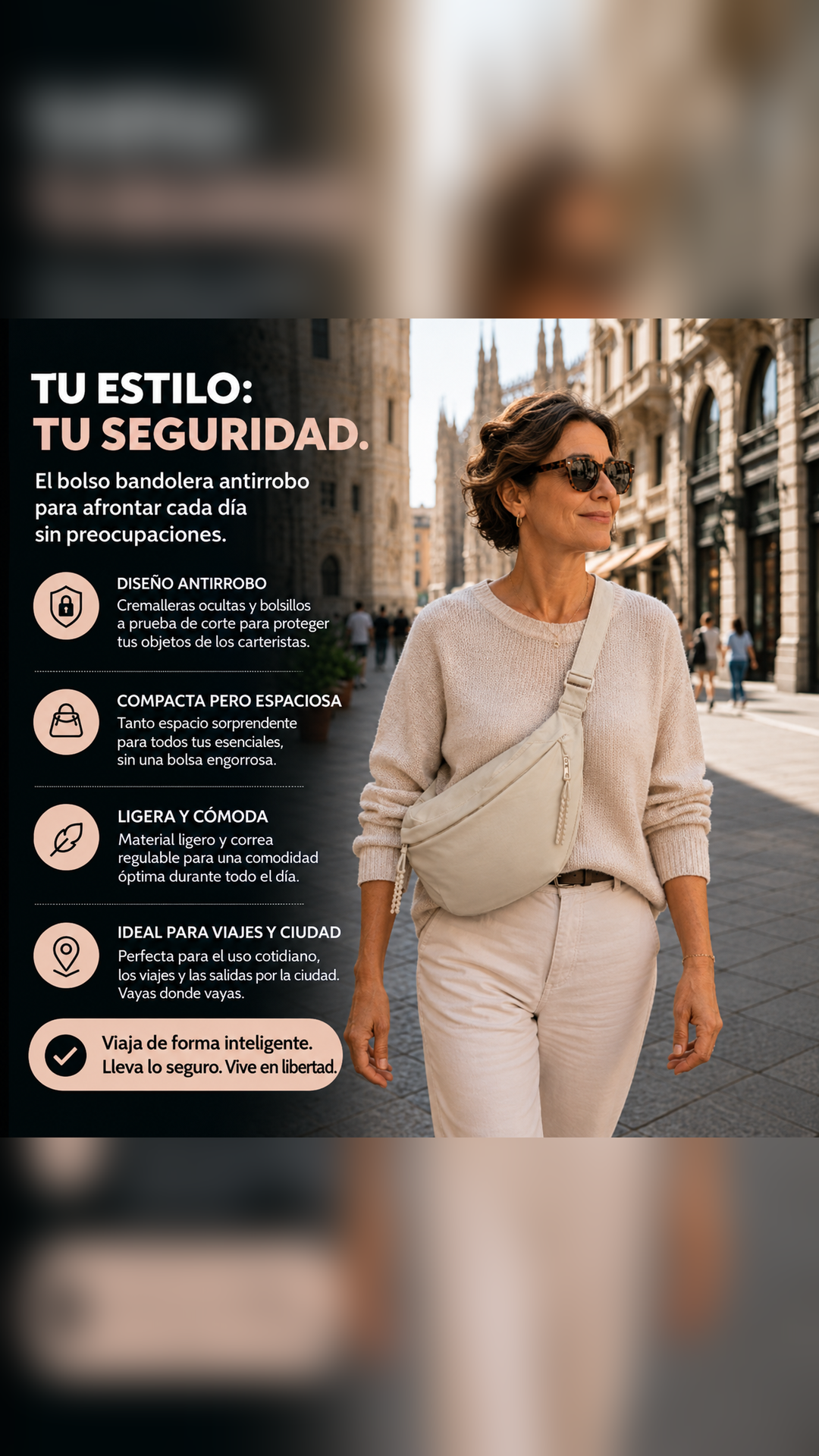 Elena | Bolso de hombro beige