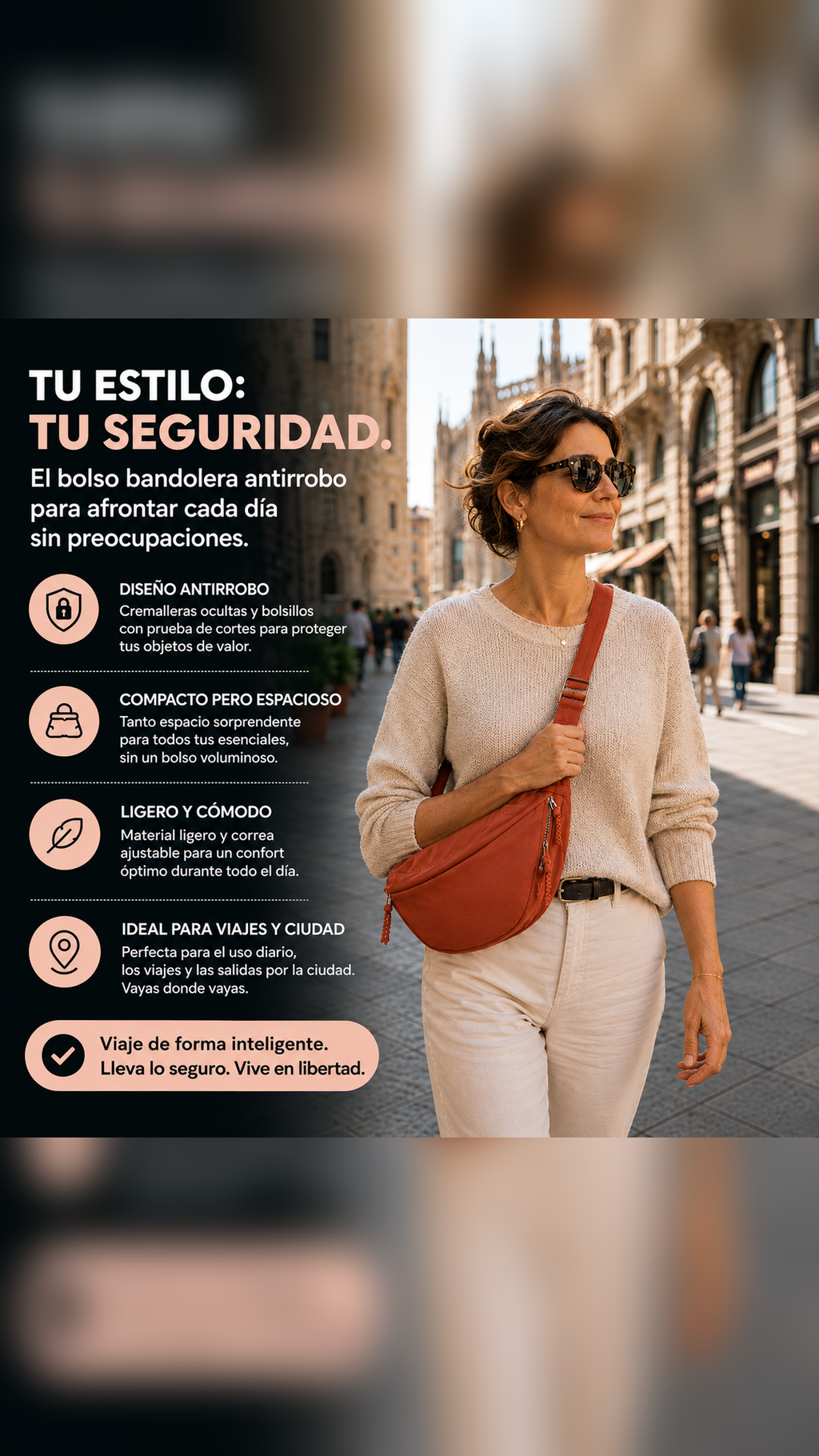Gioia | Bolso de hombro naranja
