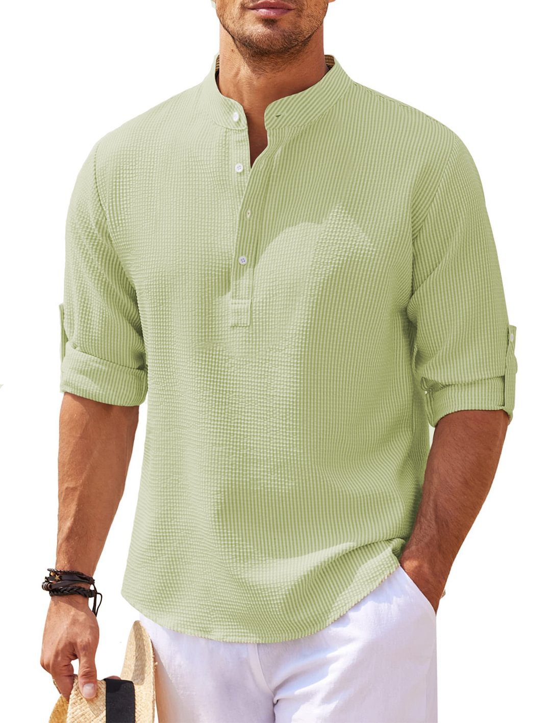 Camisa de lino ALBI - Camisas - detalle de tejido