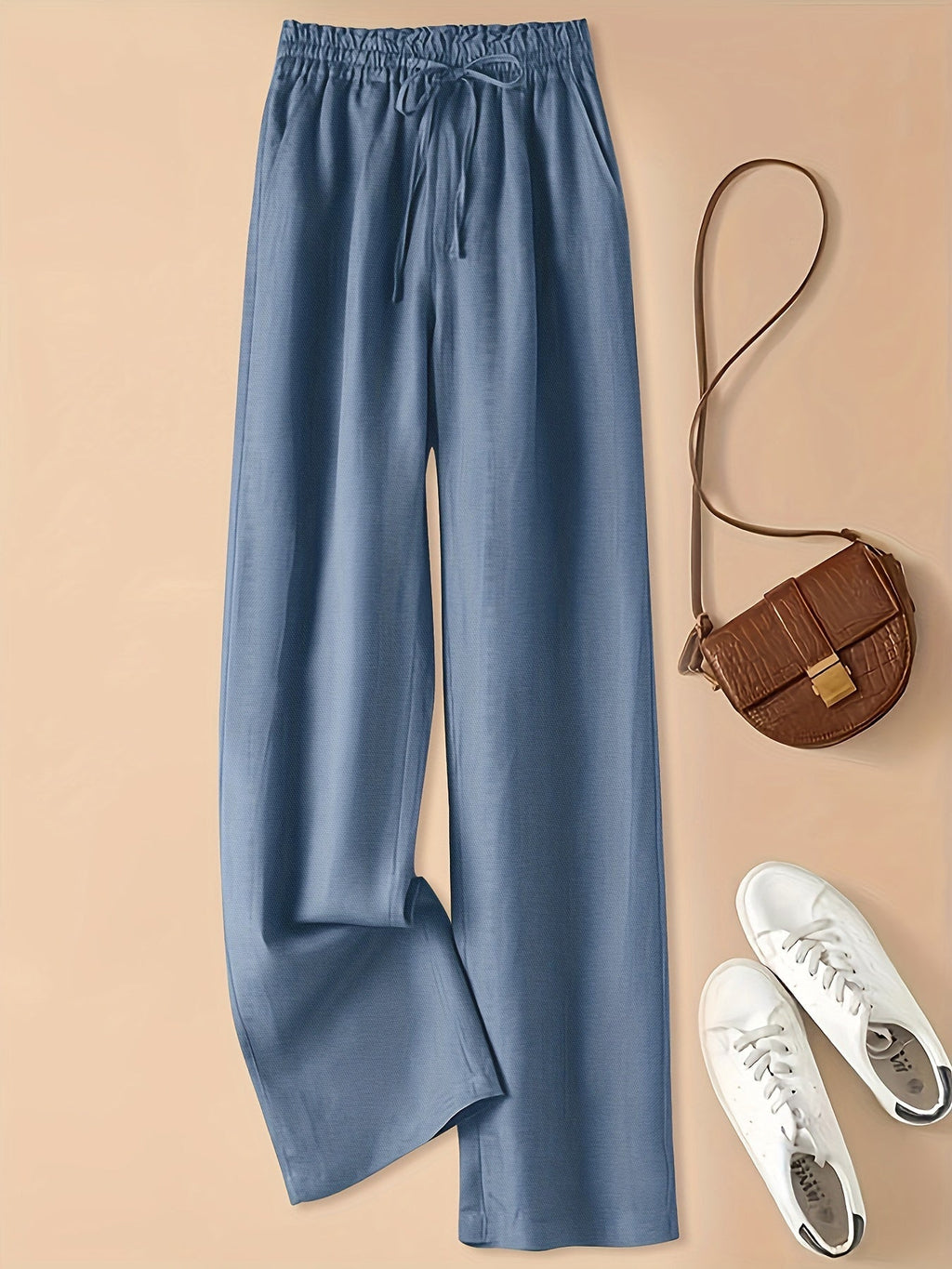 Pantalones de lino de cintura alta: ligeros y transpirables ALBI - imagen 13