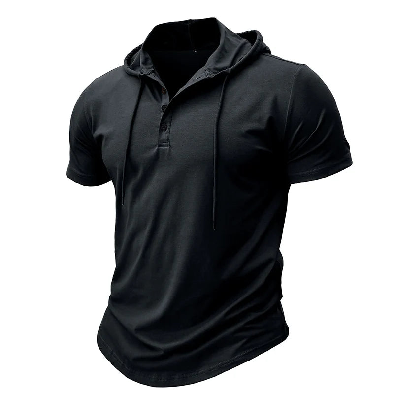 Camiseta con capucha ALBI - detalle de tejido