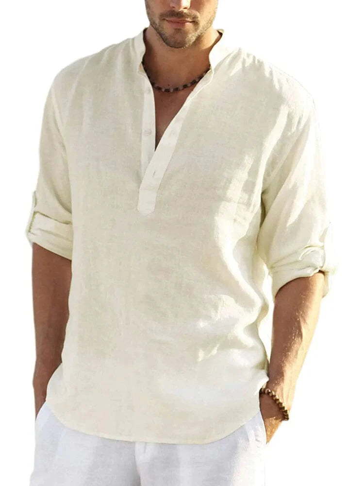 Camisa de mezcla de lino ALBI - Camisas - imagen 19