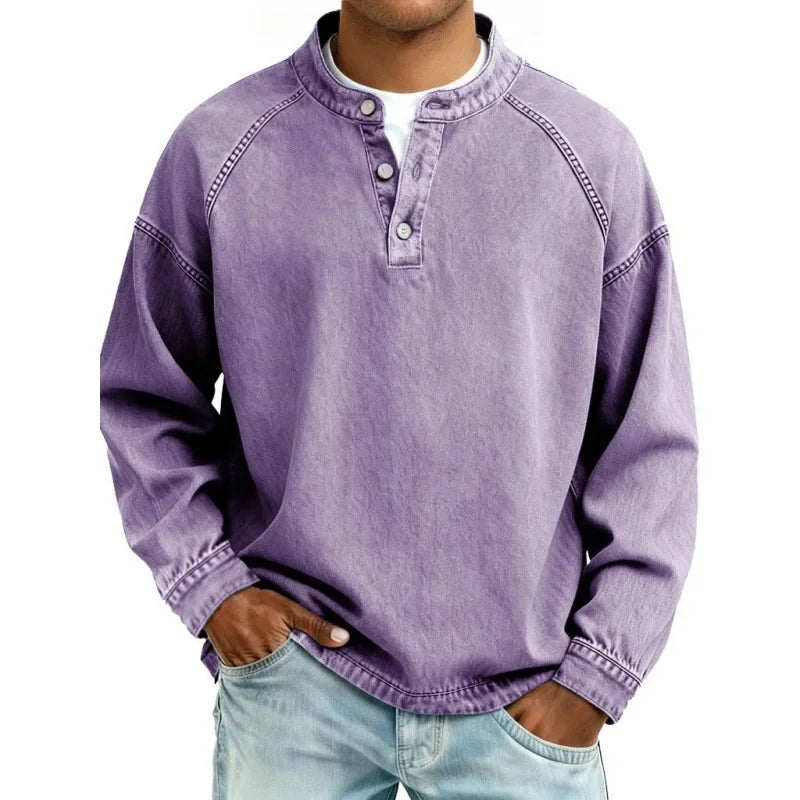 Camiseta vintage con cuello de botones ALBI - Camisas - imagen 11