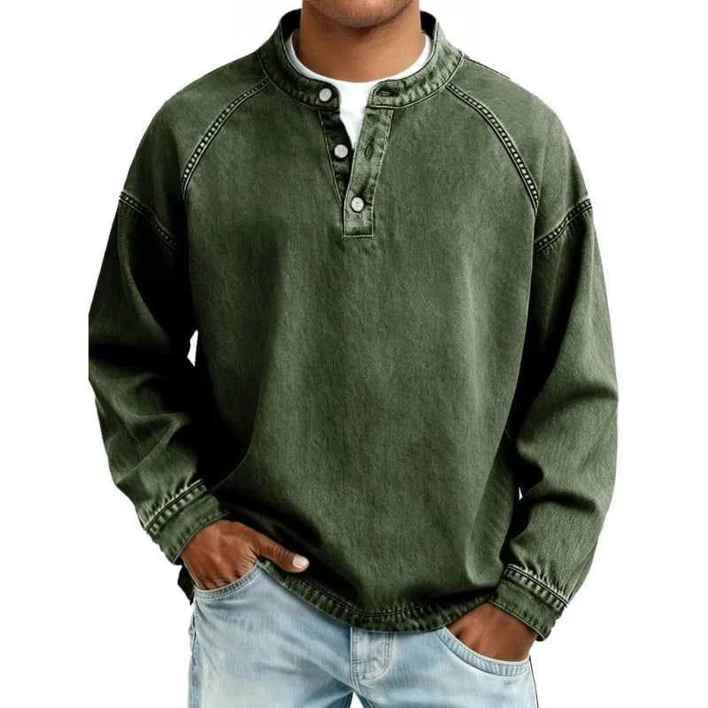 Camiseta vintage con cuello de botones ALBI - Camisas - imagen 12