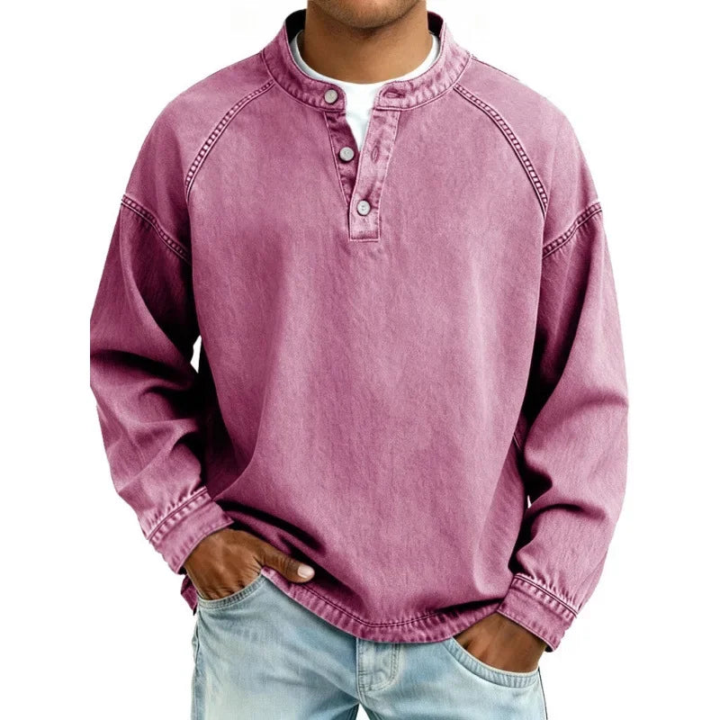 Camiseta vintage con cuello de botones ALBI - Camisas - imagen 8