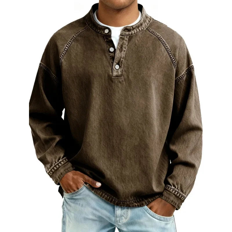 Camiseta vintage con cuello de botones ALBI - Camisas - imagen 9