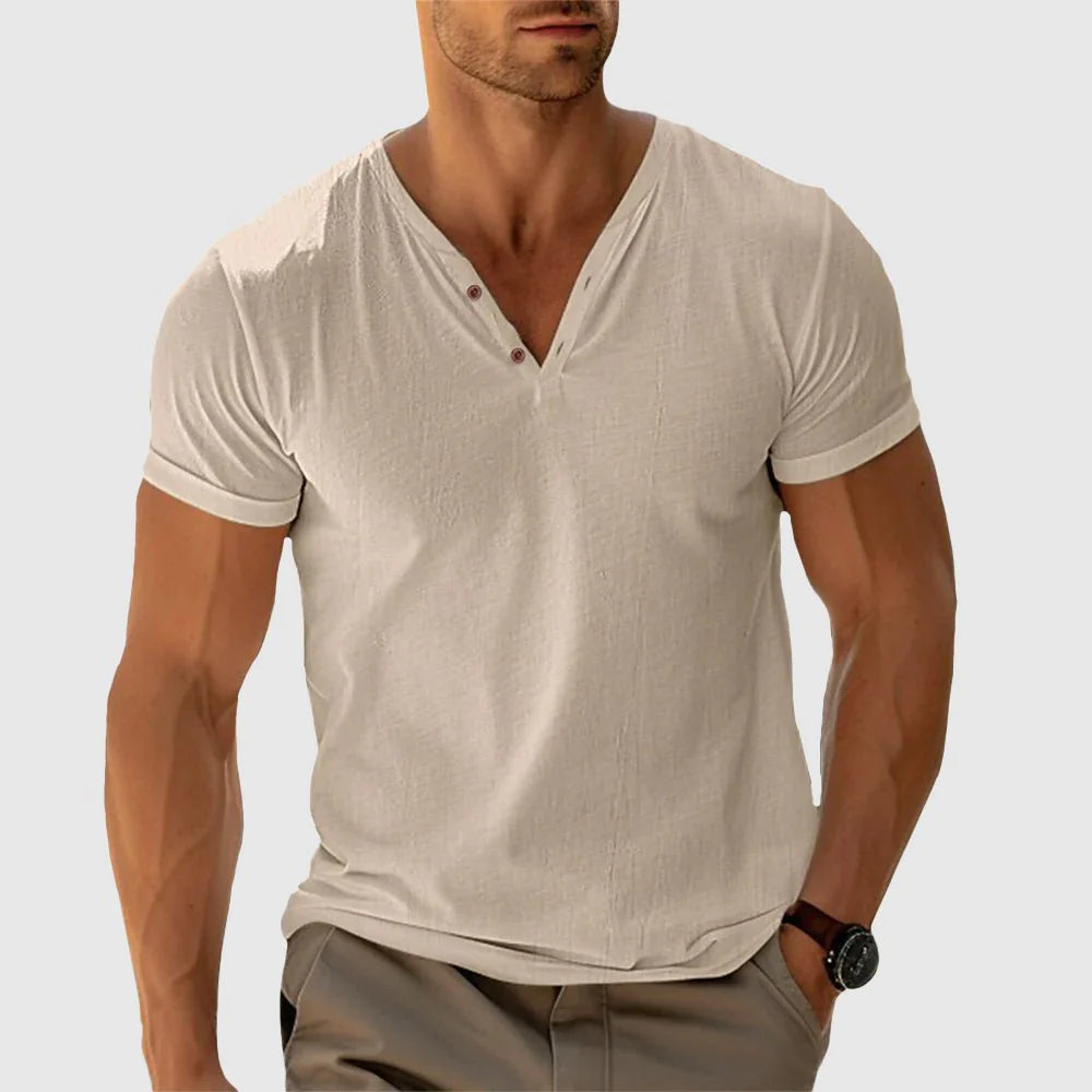 Camiseta informal ajustada ALBI - Camisetas de manga corta - puesto en modelo