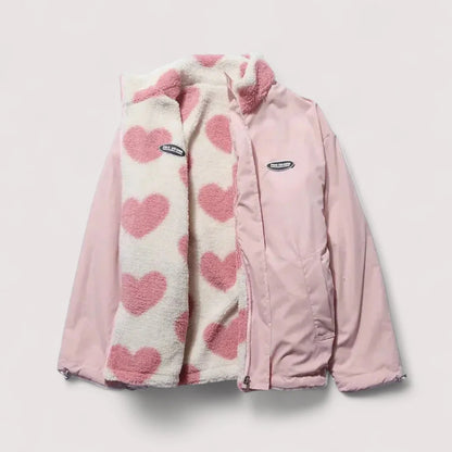 ALBI | Chaqueta reversible con diseño de corazones