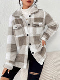 Cómoda chaqueta de forro polar a cuadros ALBI - Chaquetas y abrigos - foto principal