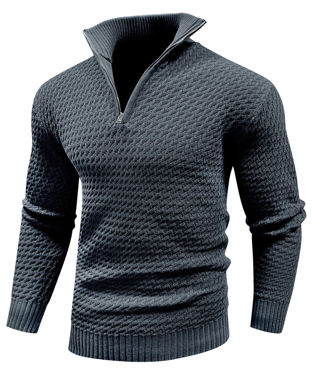 Jersey de cuello alto con cremallera ALBI - color gris - imagen 8