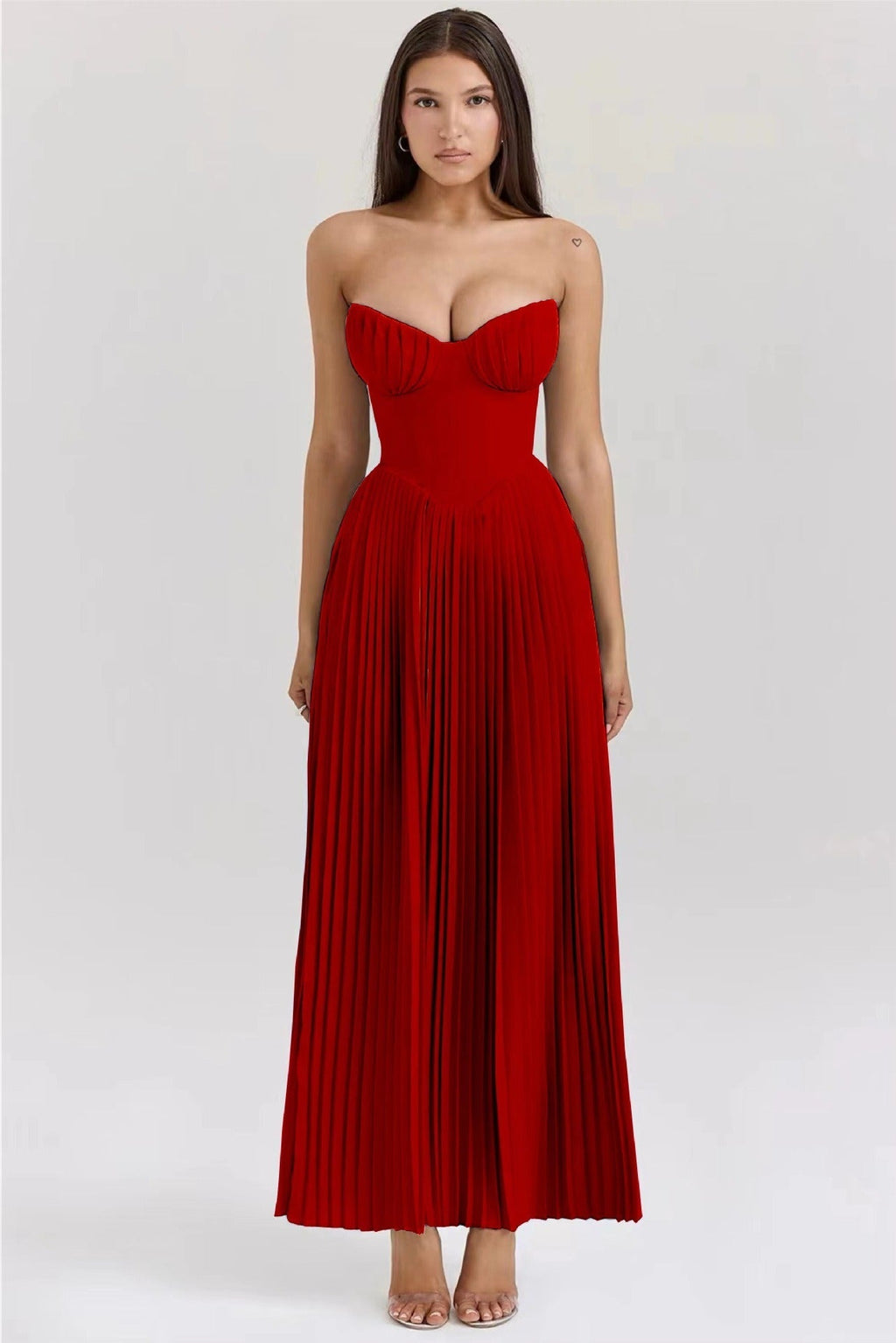 Lujoso vestido largo con una caída suave ALBI - Vestidos - vista lateral