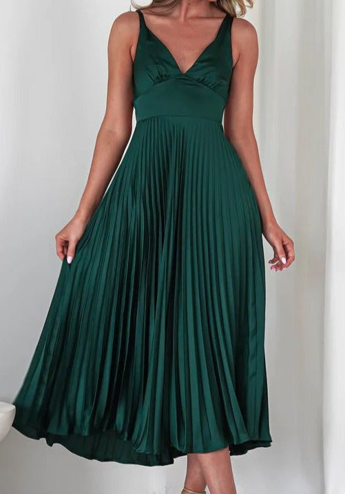 Elegante vestido largo con una caída suave ALBI - Vestidos - vista frontal