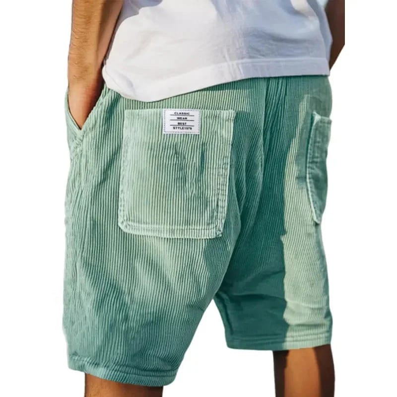 Pantalones cortos de pana de lujo para el verano ALBI - detalle de tejido