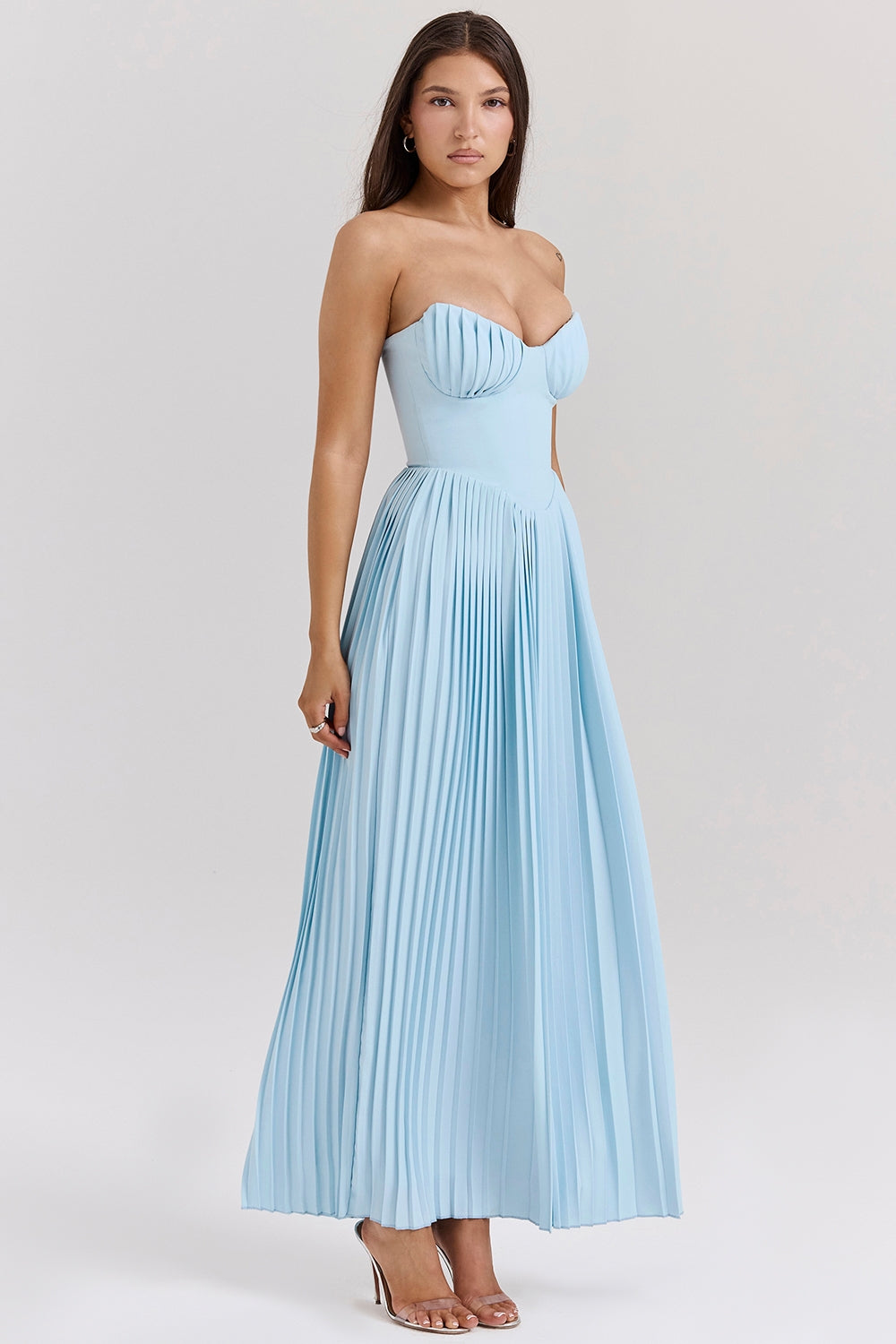 Lujoso vestido largo con una caída suave ALBI - Vestidos - vista de conjunto