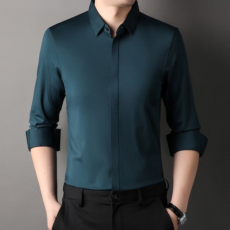 Camisa elástica que no se arruga ALBI - Camisas - detalle de tejido