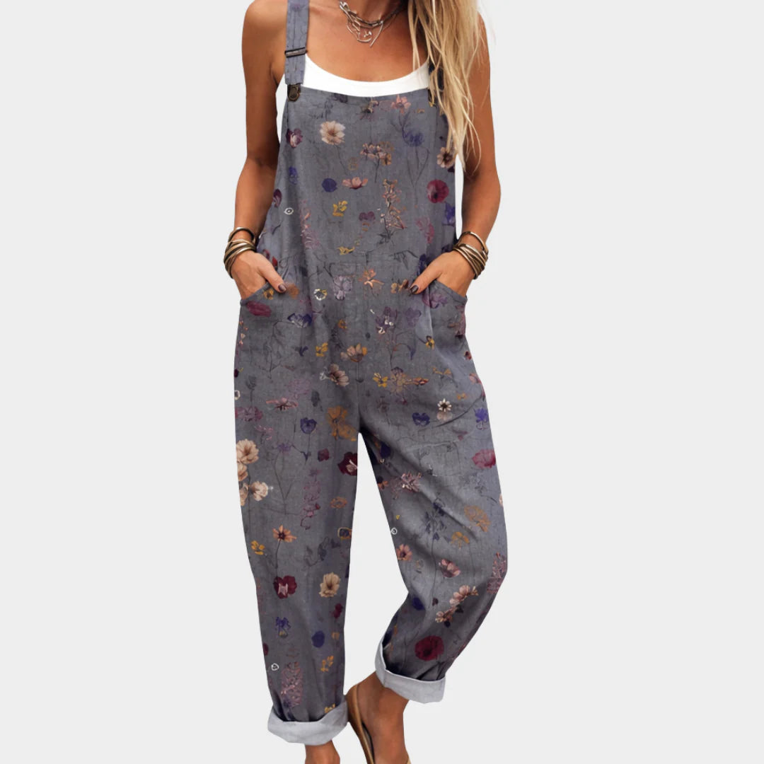 Mono de lino con estampado floral ALBI - Ropa de una pieza - imagen 9