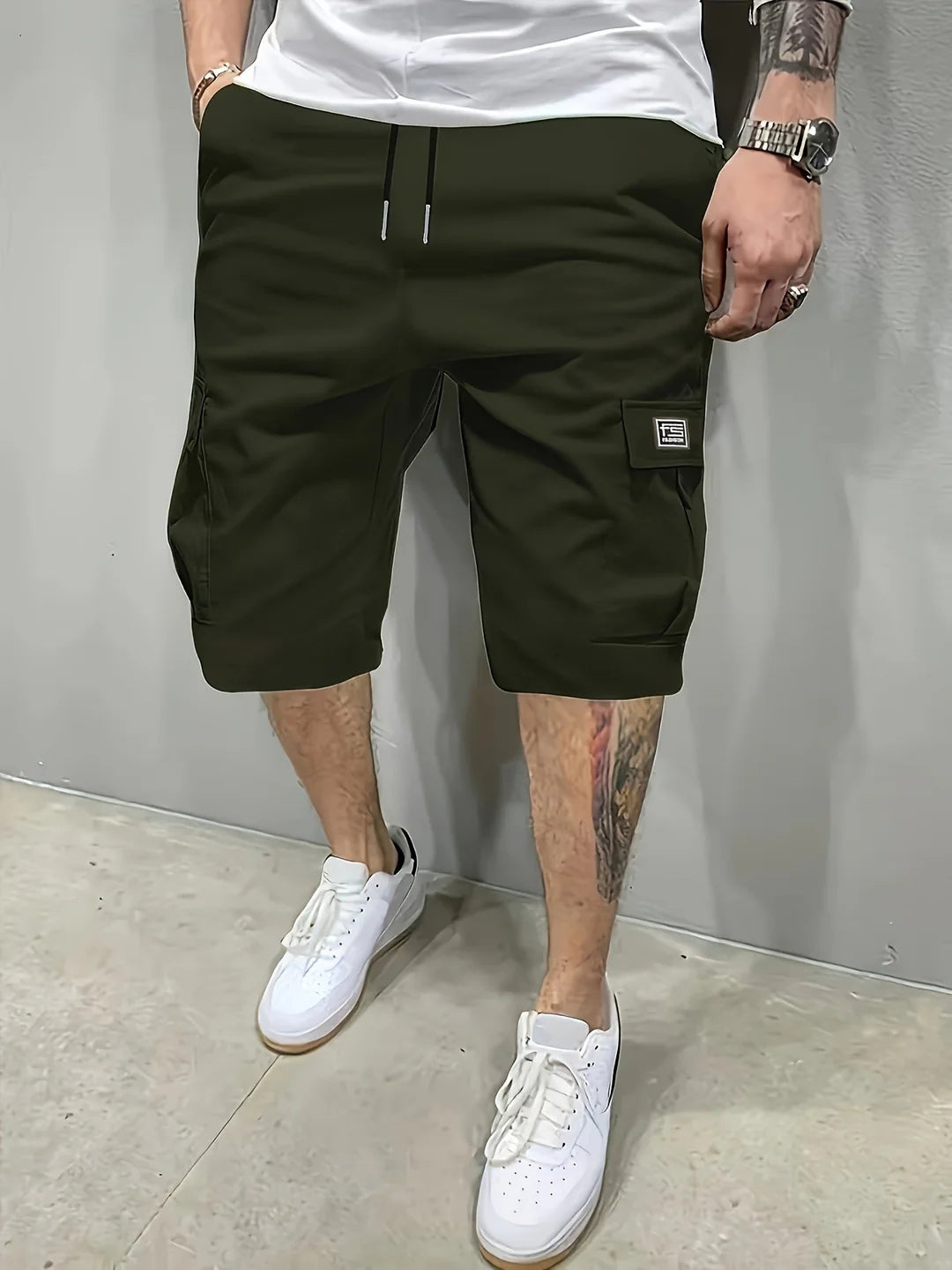 Pantalones cortos cargo de hombre ALBI - Pantalones cortos tipo cargo - imagen 9
