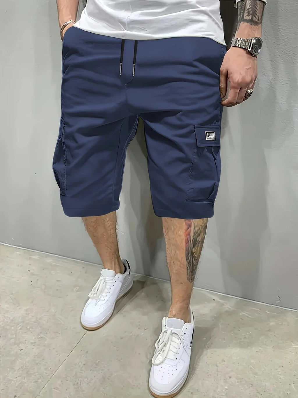 Pantalones cortos cargo de hombre ALBI - Pantalones cortos tipo cargo - imagen 14