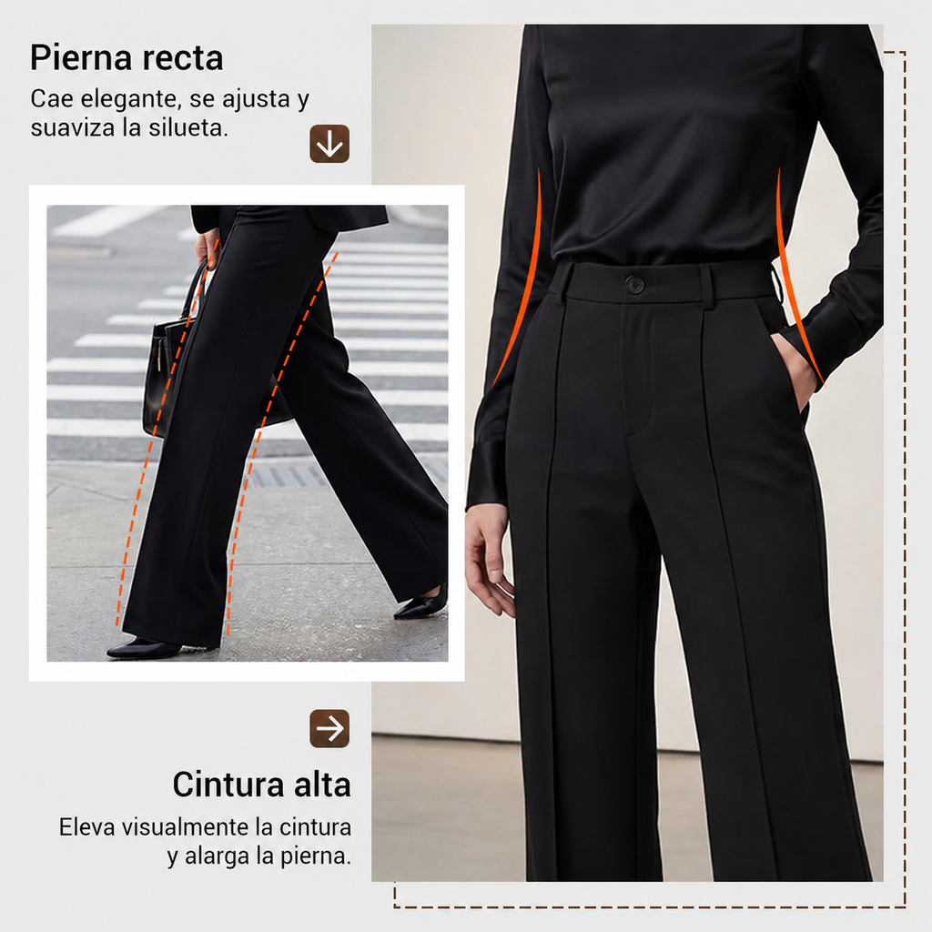 ALBI | Pantalones de vestir de cintura alta para mujer