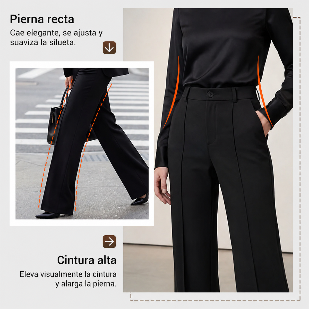ALBI | Pantalones de vestir de cintura alta para mujer
