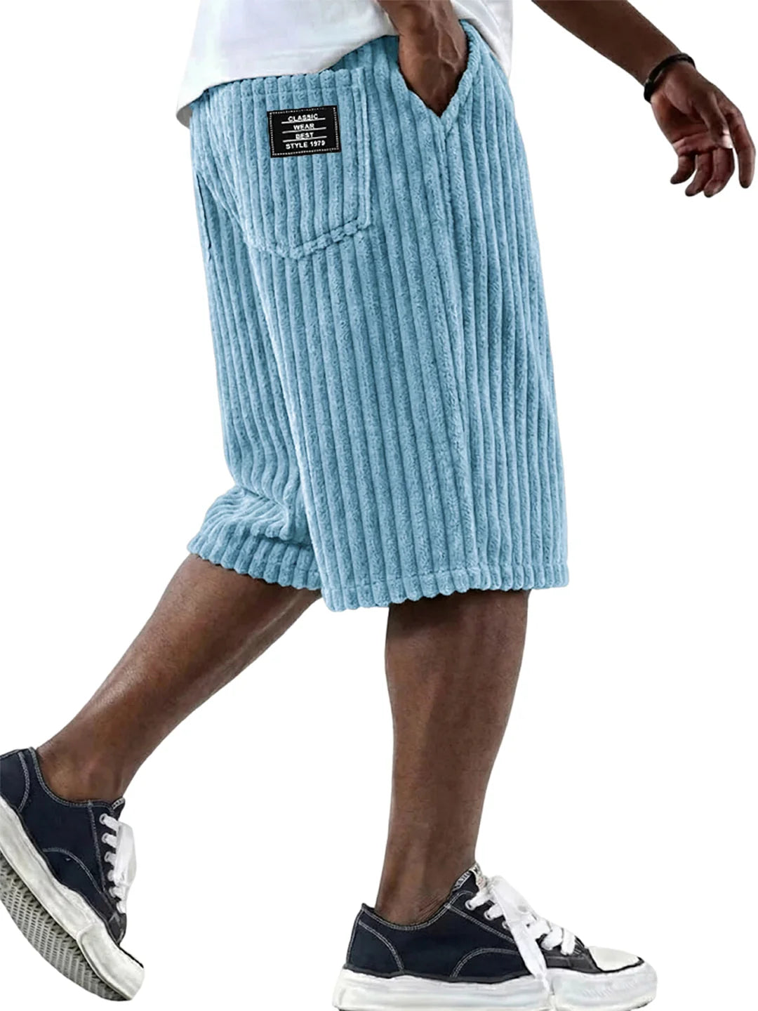 Pantalones cortos de pana con detalles bordados ALBI - imagen 8