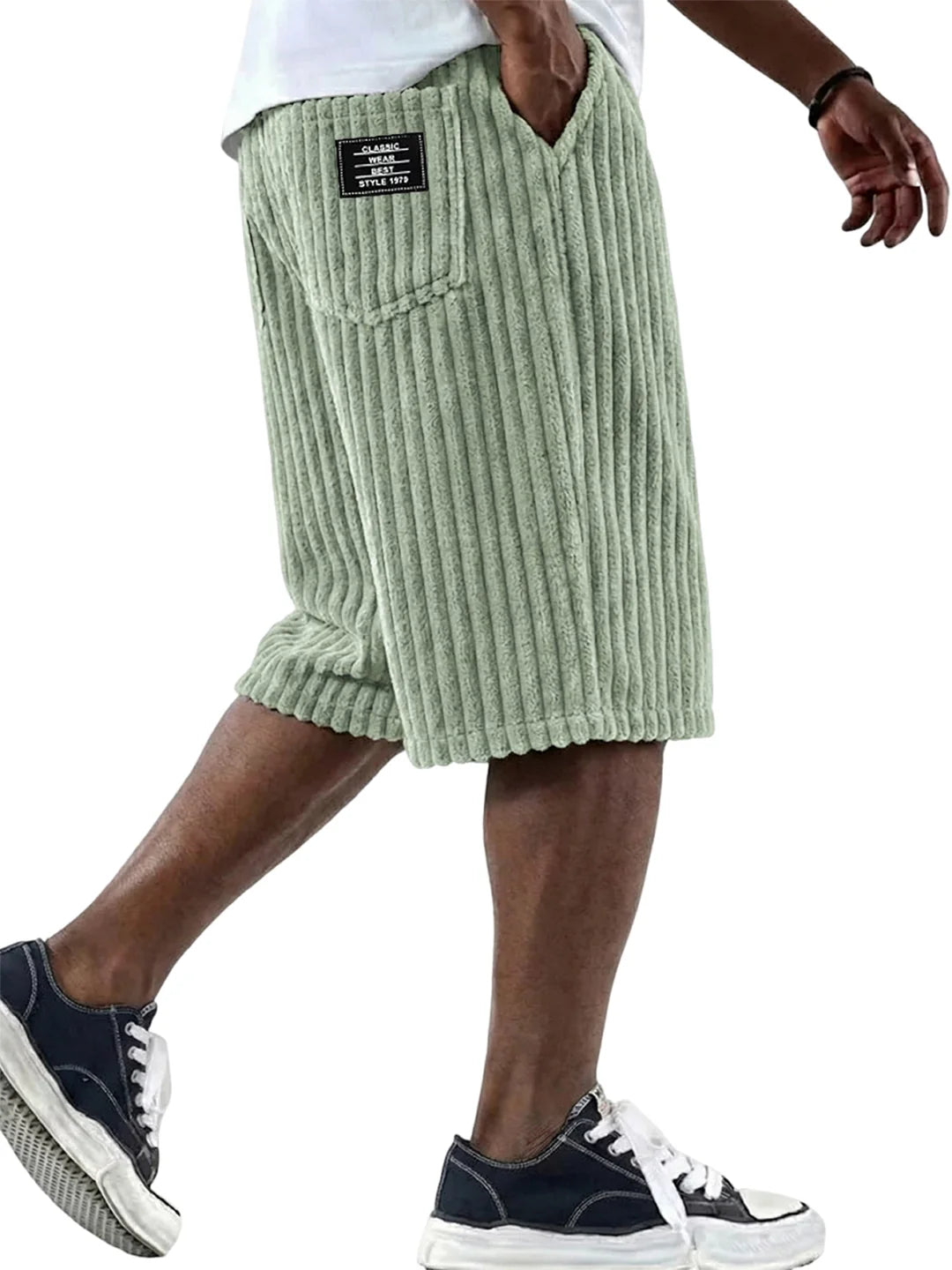 Pantalones cortos de pana con detalles bordados ALBI - imagen 9