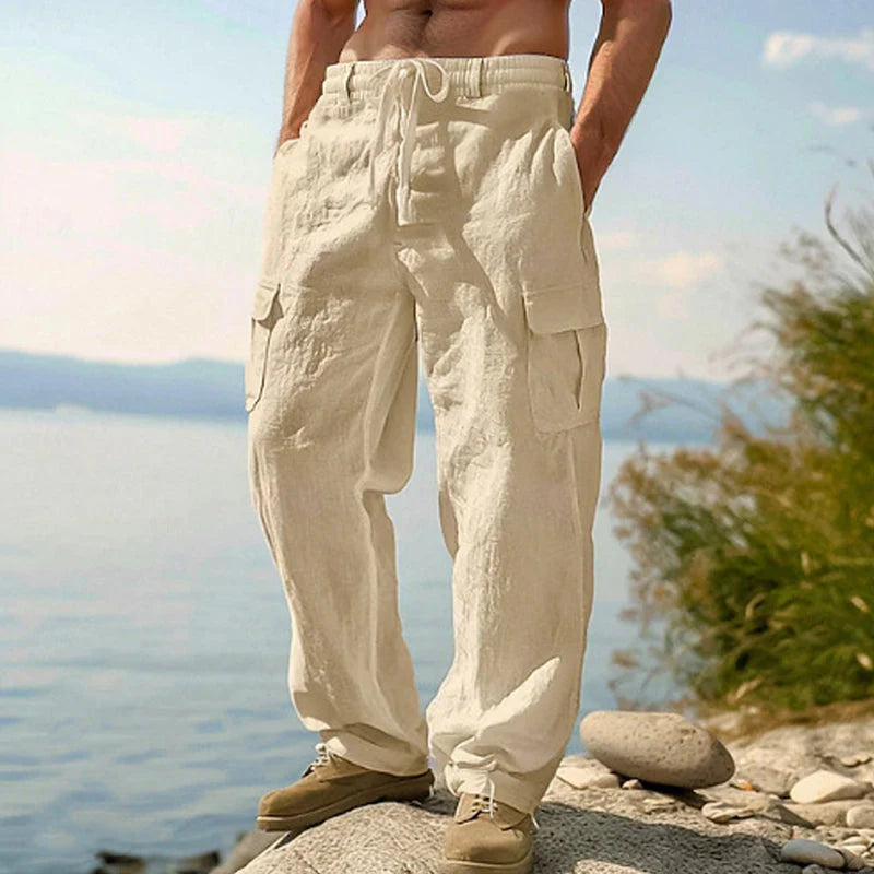 Pantalones cargo ligeros de algodón ALBI - Pantalones tipo cargo - imagen 13