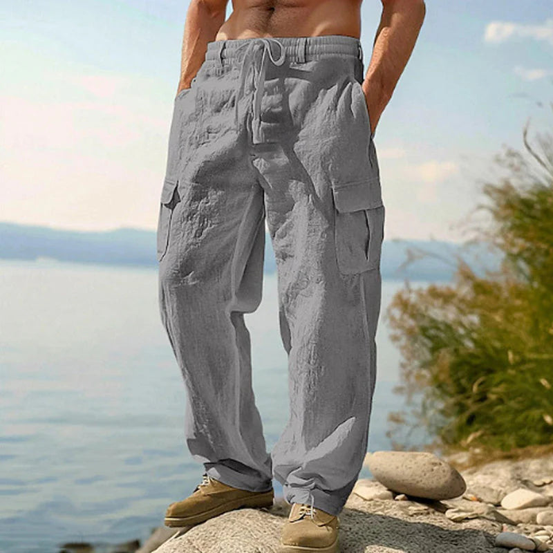 Pantalones cargo ligeros de algodón ALBI - Pantalones tipo cargo - imagen 14