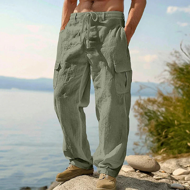 Pantalones cargo ligeros de algodón ALBI - Pantalones tipo cargo - imagen 15