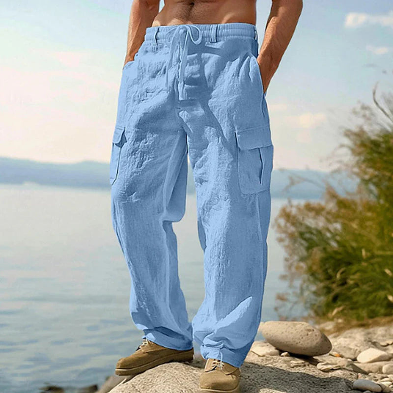 Pantalones cargo ligeros de algodón ALBI - Pantalones tipo cargo - imagen 16