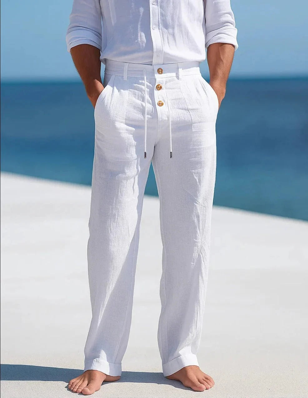 Pantalones de Lino para Hombre ALBI - foto principal
